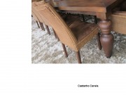 Conjunto Mesa de Jantar Paris Alemanha com 12 Cadeiras 2.80 x 1.10 Retangular